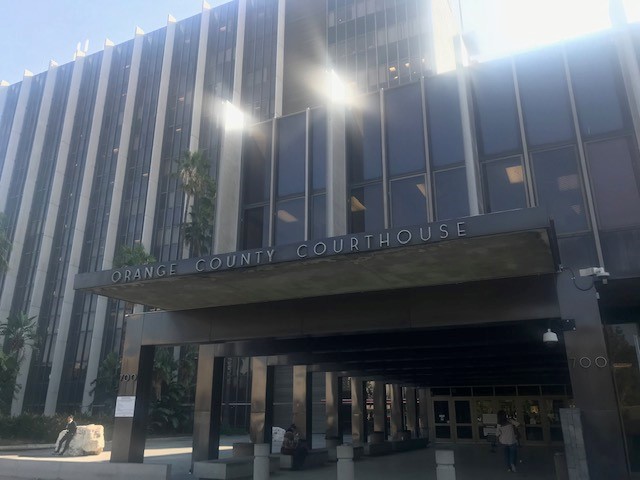 Front view of building - OC Central Courthouse in Santa Ana