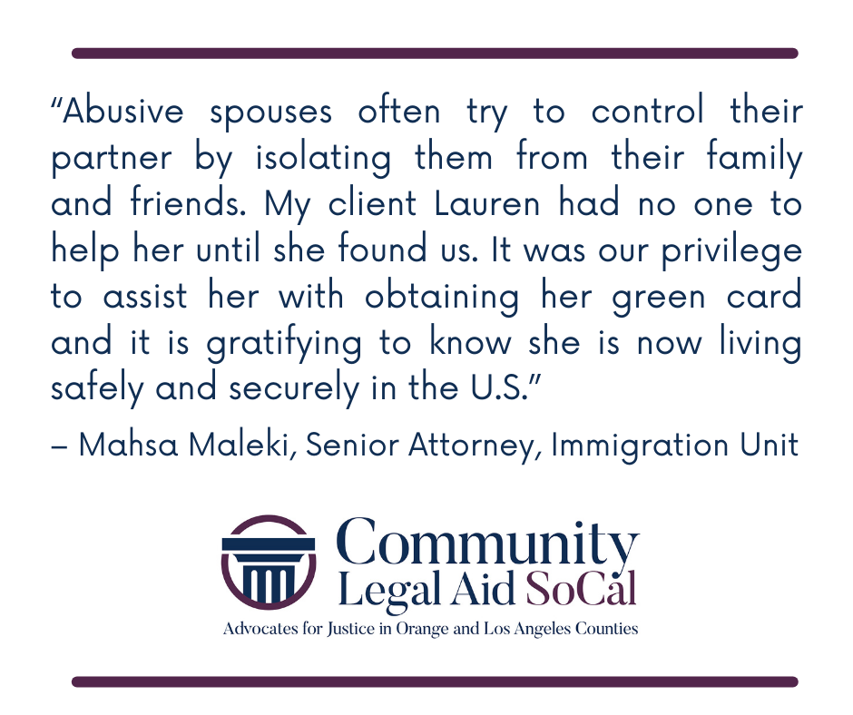 Quote from Mahsa Maleki about her client's case.